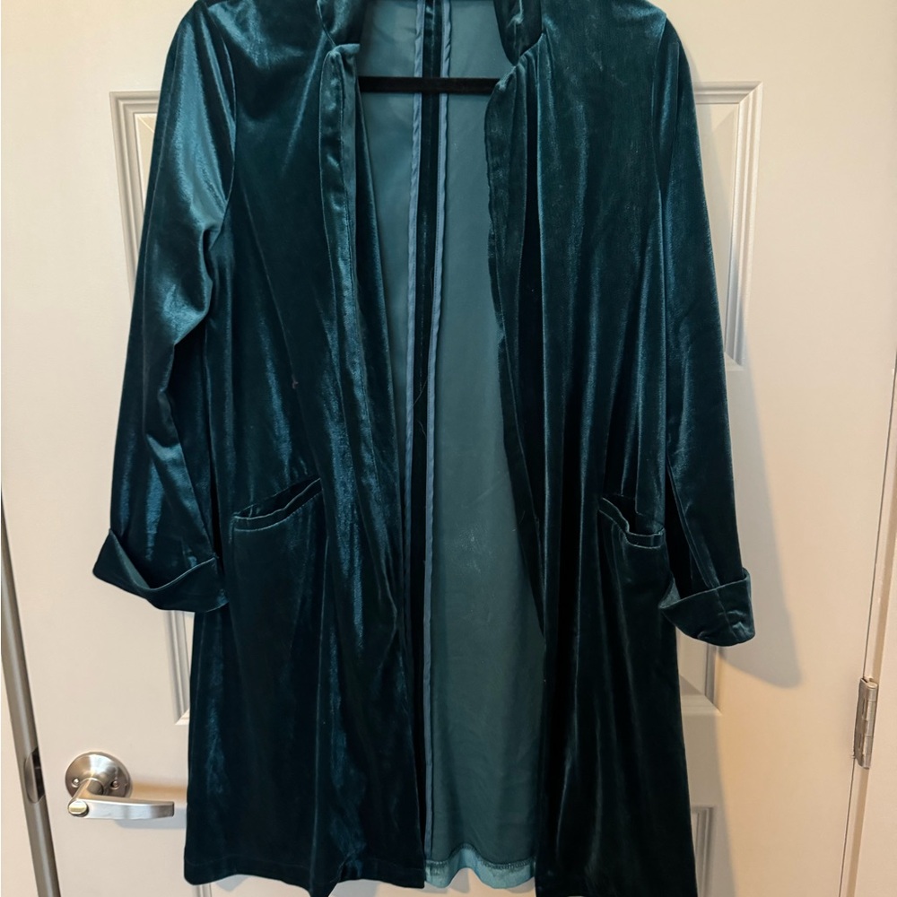 Have Teal Velvet Jacket